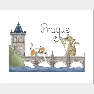 Prague cats Posters and Art